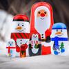 Ulxkmt 6pcs/Set Santa Claus Nesting Dolls Russian Nesting Dolls Handmade Wooden Christmas Nesting Dolls Stacking Nesting Dolls view 4
