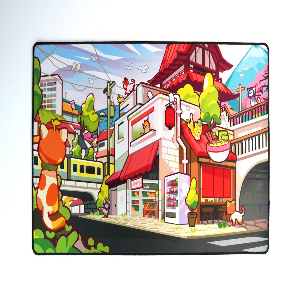 1985 Games Milk Carton Cat Playmat  Premium Non-Slip Tabletop Gaming Mat for MTG, DND & Card Games