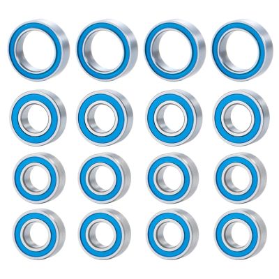 16PCS Rubber Sealed Bearing Kit for Tamiya TT02 TT-02 TT02D TT-02D 1/10 RC Model Car Chassis Accessories