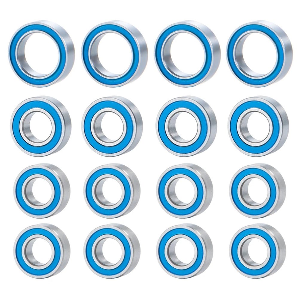 16PCS Rubber Sealed Bearing Kit for Tamiya TT02 TT-02 TT02D TT-02D 1/10 RC Model Car Chassis Accessories