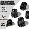5Pcs 0.8M Hardened Steel Pinion Gear Set 5mm Shaft 11T 12T 13T 14T 15T Motor Pinion Gear with M4 Screw and Hex Key, for Arrma HPI Kyosho Losi Axial Traxxas Tamiya 1/10 RC Car and 540/550 Motors view 4