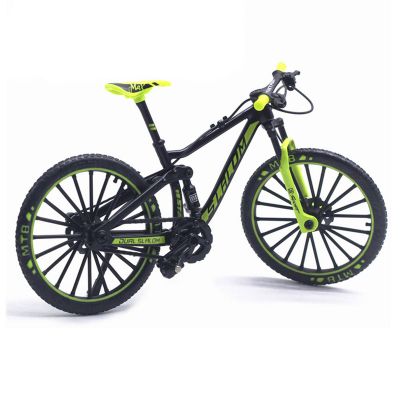 Kakalote Mini Finger Bikes, 1:10 Scale Alloy Mountain Bicycle Model Desktop Decoration Crafts for Cycling Lovers Birthday Party Gifts (Green)