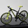 Kakalote Mini Finger Bikes, 1:10 Scale Alloy Mountain Bicycle Model Desktop Decoration Crafts for Cycling Lovers Birthday Party Gifts (Green) view 2
