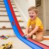 Flex Tracks 15 Ft Starter Set, Flexible Race Track for Kids 3+ with Strong Suction Cups, Flexible Car Track Race Car Ramp Track Compatible with 1/64 Diecast Cars, Portable Rolls Up Race Tracks view 1