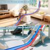 Flex Tracks 15 Ft Starter Set, Flexible Race Track for Kids 3+ with Strong Suction Cups, Flexible Car Track Race Car Ramp Track Compatible with 1/64 Diecast Cars, Portable Rolls Up Race Tracks view 4
