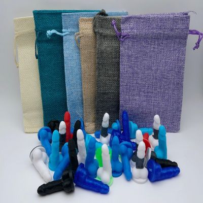 Bag of Dicks - Funny Novelty Miniature Shape Figurines, Pride Gag Gift Bachelor Bachelorette Party Favor, Random Color Joke Decorations (Pack of 10)