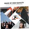 COOLHIYA 3pcs Graduation Cake Decor with Red Tassel Cap Academic Dress Certificate Paper Toppers for Party Dessert Decoration Creative Trencher Cake Toppers for University and High School view 3