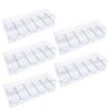 Jorzer 5Pcs Poker Chip Case, Clear Plastic Poker Chip Tray with Lid, Multi-Use Storage Display Case for Gambling, Parties or Home 5pcs Clay Crown Mahjong Plastic Chips Embedded.. view 2