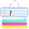 Aliceset Mahjong Rack Storage Bag 21 x 6.5 x 2 Inches Mahjong Gifts for Women Mah Jong Tile Bags with Zipper for Tiles and Pushers Rack Storage Bags Gifts Accessories(Only Bag)(Blue Stripes) view 1