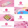 HHZ Carrying Case Compatible with Little Tikes Story Dream Machine Books Starter Set and Character, Kids Toys Protective Storage Waterproof Portable Case, Loose-leaf Extra Storage (Pink, Box Only) view 3