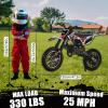 50cc Dirt Bike for Kids 8-14, Gas Powered Mini Dirt Bike with Front & Rear Disc Brakes, High-Speed 25MPH Off-Road Mini Bike, Supports 330 lbs, 2-Stroke Engine, Ideal Youth Motorcycle (Green) view 2