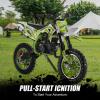 50cc Dirt Bike for Kids 8-14, Gas Powered Mini Dirt Bike with Front & Rear Disc Brakes, High-Speed 25MPH Off-Road Mini Bike, Supports 330 lbs, 2-Stroke Engine, Ideal Youth Motorcycle (Green) view 4