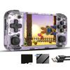 RG35XX H Linux Retro Handheld Game Console 35xx H with a 64G Card Pre-Loaded 5570 Games,RG35XXH 3.5'' IPS Screen Supports 5G WiFi Bluetooth HDMI and TV Output (RG35XXH-Purple-NEW) view 1