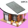 JunZheHub 10Pcs Cement Brick Model House Building Construction Model Floor Board Scene Block Making Material, 6x12cm view 2