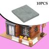 DYNWAVE 10 Pieces Cement Brick House Model Board Craft Crafting Modelling Building Scene Block Making Material Model House Building, 6x6cm view 3