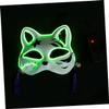Totority Delicate Lightweight Fox Mask with Cold Glow for Women Halloween Party Cosplay Elegant PVC Costume Accessory for Masquerade and Festival Wear view 3