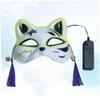 Totority Delicate Lightweight Fox Mask with Cold Glow for Women Halloween Party Cosplay Elegant PVC Costume Accessory for Masquerade and Festival Wear view 4