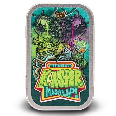 Galen's Games Mint-Tin Monster Mash-Up  Portable Dice & Card Games for Adults & Teens Alike, Travel-Size Strategy Board Game for A Fun Family Game Night, 12 Players, Quick 15-Minute Gameplay