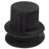 Abaodam 2pcs Mini Top Hats Plastic Miniature Top Hats for Art and Crafts DIY Supplies Doll Snowman Decorations Christmas Party Hair Decoration view 1
