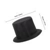 Abaodam 2pcs Mini Top Hats Plastic Miniature Top Hats for Art and Crafts DIY Supplies Doll Snowman Decorations Christmas Party Hair Decoration view 2