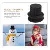 Abaodam 2pcs Mini Top Hats Plastic Miniature Top Hats for Art and Crafts DIY Supplies Doll Snowman Decorations Christmas Party Hair Decoration view 4