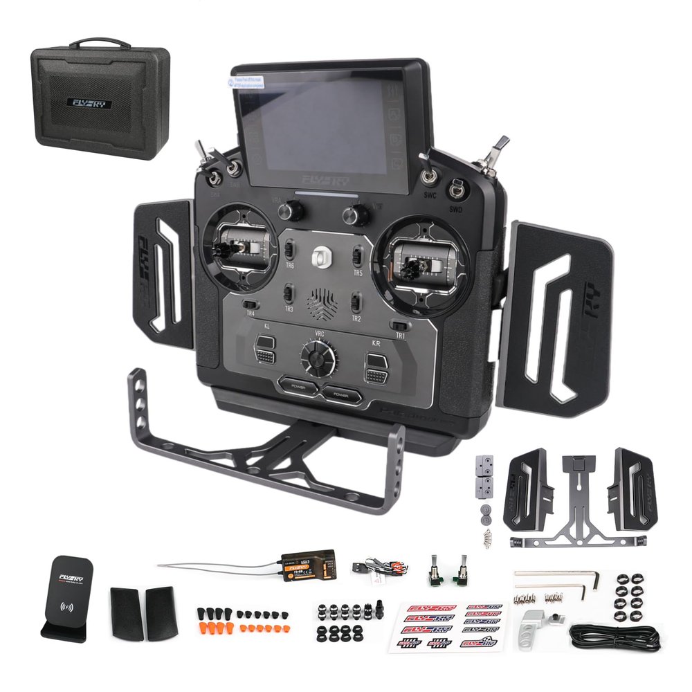 Flysky 2.4GHz 18 Channels FS-Paladin PL18 Ultra Radio Transmitter with FTr8B Receiver and FS-STTJ01 Hand Support Bracket Combol Set,for RC Airplane Helicopter Car Boat Robot Glider