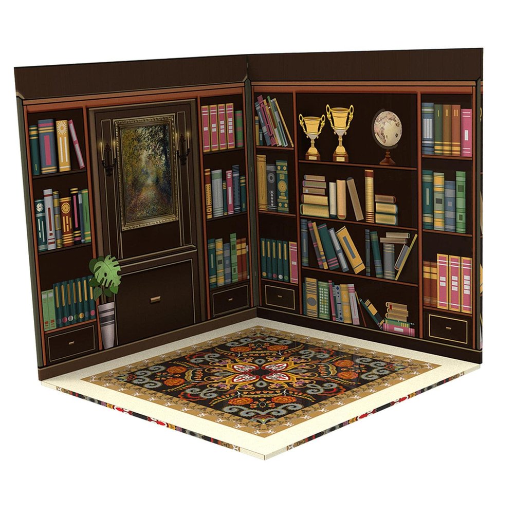 1/12 Scale Backdrop Scene Model Simulation Layout Collection Display Background Board for Decor Accessory Study Room