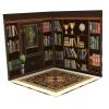1/12 Scale Backdrop Scene Model Simulation Layout Collection Display Background Board for Decor Accessory Study Room view 1