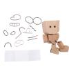 JTLB Shaking Wooden Man Magnetic Funny Expressions Car Dashboard Shaking Wooden Doll Figurine Handcrafted Beech Wood Desktop Decor for Office Desk Shelf view 1