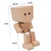 JTLB Shaking Wooden Man Magnetic Funny Expressions Car Dashboard Shaking Wooden Doll Figurine Handcrafted Beech Wood Desktop Decor for Office Desk Shelf view 2