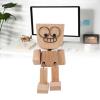 JTLB Shaking Wooden Man Magnetic Funny Expressions Car Dashboard Shaking Wooden Doll Figurine Handcrafted Beech Wood Desktop Decor for Office Desk Shelf view 3