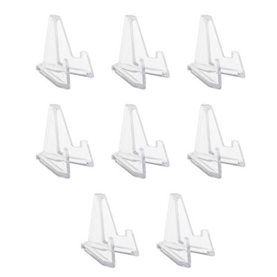 BUBEFSKD 8Pieces Coin Holder Clear Acryl Transparent Easel Stands Display Easel Post Card Storage Rack Acrylic Stand