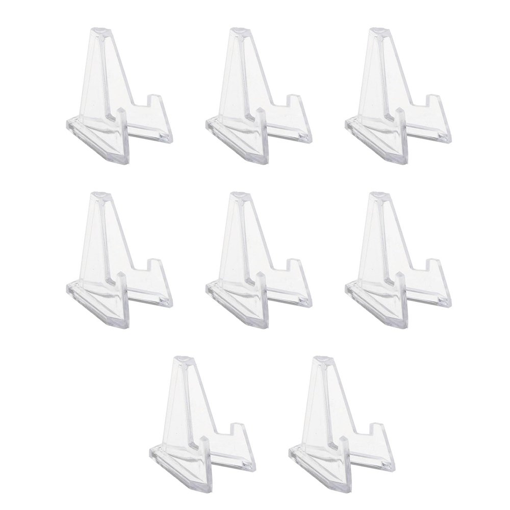 BUBEFSKD 8Pieces Coin Holder Clear Acryl Transparent Easel Stands Display Easel Post Card Storage Rack Acrylic Stand
