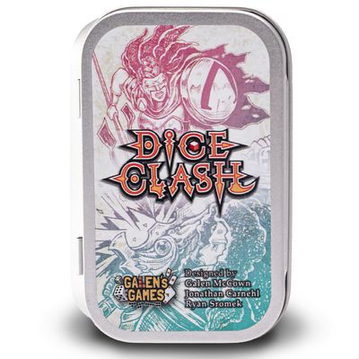 Galen's Games Dice Clash Portable Dice & Card Game for Adults & Teens, Travel-Size Strategy Teens Games for A Fun Family Game Night or Camping, 12 Players, Quick 15-Minute Gameplay