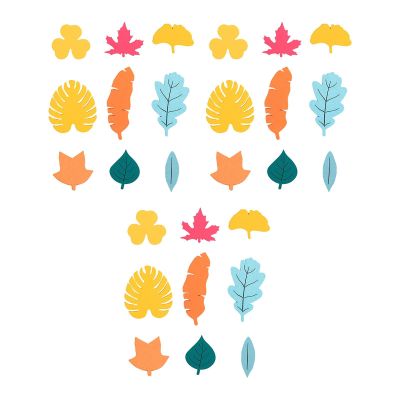 CoudarTitie 27x Wooden Leaf Identification Toys Learning Gift Reusable Color Shape Sorting Toy Early Educational for Kids Exploration