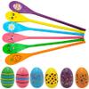 24 Painted Easter Egg and 24 Spoon Race Game Set, 24 Sets, Family Game for Kids & Family Activity Holiday Outdoor Yard Easter Egg Hunt Birthday Party Front Lawn view 1