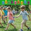 24 Painted Easter Egg and 24 Spoon Race Game Set, 24 Sets, Family Game for Kids & Family Activity Holiday Outdoor Yard Easter Egg Hunt Birthday Party Front Lawn view 3