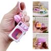 Miniature Oven Phone Charm with Sound Effects & LED Light for Kids Role Play Pretend Kitchen Toy ABS Keychain Accessory Educational Role Play Phone Decor view 2