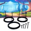3pcs 3D Printed Dragon Display Stand ONLY, Black PLA Holder, Fits 12 Inches Dragons Model, Black Color Display Stand- NO DRAGON INCLUDED view 1
