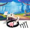 3D Printed Dragon with Display Stand, 12 Inches Articulated White and Pink Cherry Blossom Dragon, Fidget ADHD Autism Toy, Executive Desk Toy D016-DS view 3