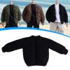 1/12 Scale Figure Clothes,Doll Accessories Knitted Cardigan Handmade Sweater Clothing Mini for 6inch Action Figures Doll, Black view 2