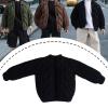 1/12 Scale Figure Clothes,Doll Accessories Knitted Cardigan Handmade Sweater Clothing Mini for 6inch Action Figures Doll, Black view 4