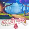 24 Inches 3D Printed Dragon with Display Stand, Articulated White and Pink Unicorn Dragon, Fidget ADHD Autism Toy, Executive Desk Toy D051-DS view 2