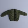1/12 Scale Figure Clothes,Doll Accessories Knitted Cardigan Handmade Sweater Clothing Mini for 6inch Action Figures Doll, Green view 4