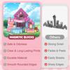 ADAH 216PCS Magnetic Building Blocks for Girls, Pink Princess STEM Toys for Ages 4-8, Creative Educational Building Toys for 3-6 Year Olds, Magic Blocks for Kids view 4