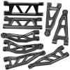 Aluminum Alloy Front & Rear Suspension Arms Set Upgrade Parts for Arrma 1/14 Typhon Grom 1/18 Granite Grom (Black) view 1