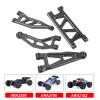 Aluminum Alloy Front & Rear Suspension Arms Set Upgrade Parts for Arrma 1/14 Typhon Grom 1/18 Granite Grom (Black) view 2