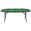 YuuSsea Green 10-Player Foldable Poker Table, 81.5" Oval Engineered Wood Card Game Table with Cup Holders, Portable for Adults Texas Hold'em view 3