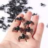 50 Real Plastic Spider Toys Halloween Prank Props Small Size Fun Halloween Decorations(Black). view 1