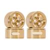 -4.7mm Offset 1.0 Brass Beadlock Wheel Rim Compatible with 1/24 1/18 RC Crawler SCX24 Ascent18 W1011 view 1